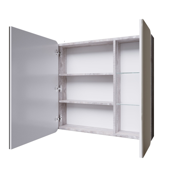 Зеркало-шкаф для ванной Grossman ТАЛИС-70 см бетон пайн